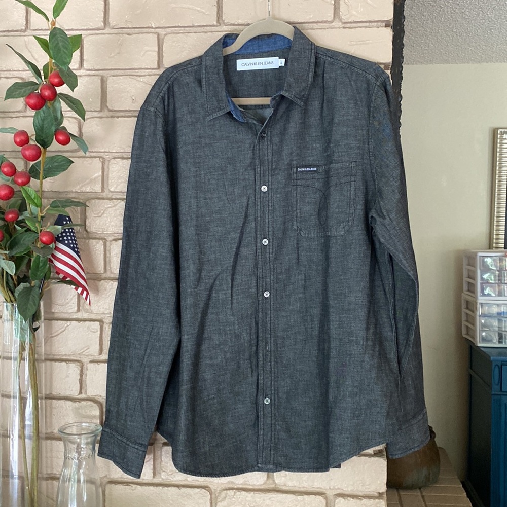 Dark Wash Calvin Klein Jeans Button Down